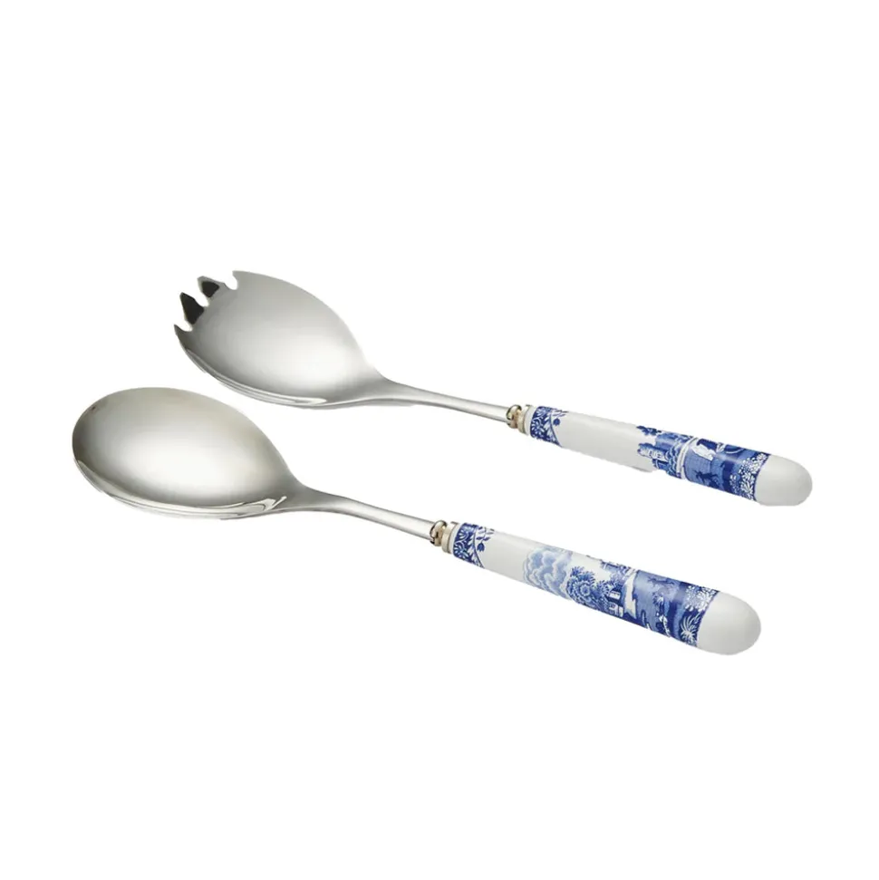 Blue Italian Salad Servers, Set of 2