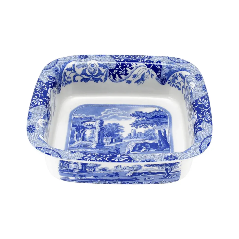 Blue Italian Square Dish