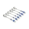 Blue Italian Teaspoons, Set of 6