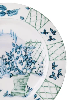 Blue Italian Views Plates Collection, Set of 6