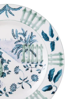Blue Italian Views Plates Collection, Set of 6