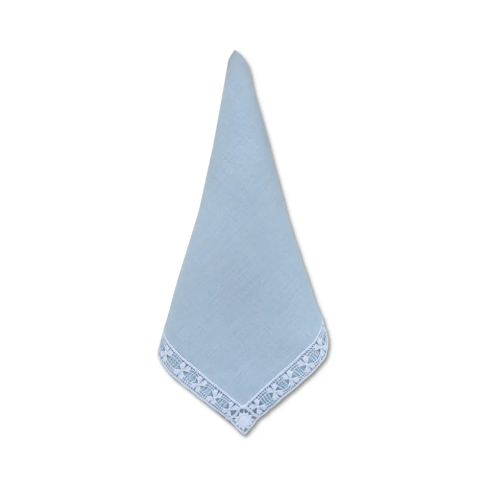 Blue Lace Dinner Napkins, Set of 4