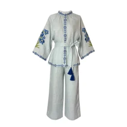 Blue Linen Set
