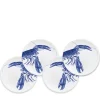 Blue Lobster Canapé Plates- Boxed, Set of 4