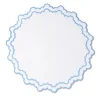 Blue Lotus Placemat and Napkin Set in White