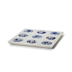 Blue Marble Hand-Crafted Tic-Tac-Toe