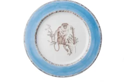 Blue Monkey Dinner Plates, Set of 6