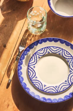 Blue Scallop Dinner Plate