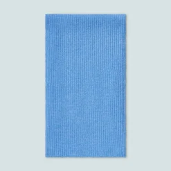 Blue Solid Scarf with Thin Stripe