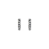 Blue Speckled Hoop Earrings