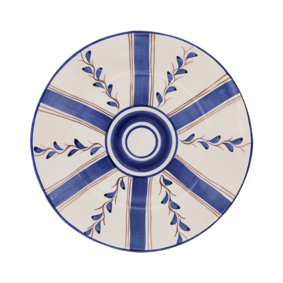 Blue Stripe Dessert Plate