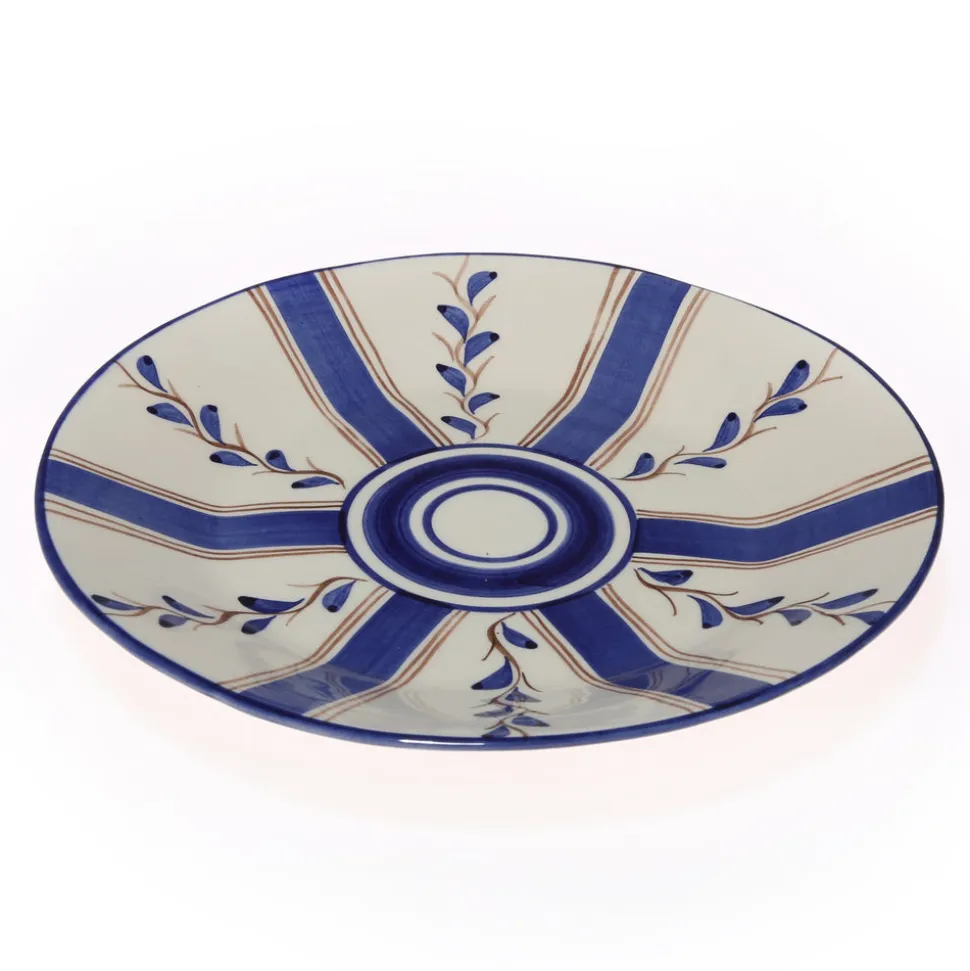 Blue Stripe Dessert Plate