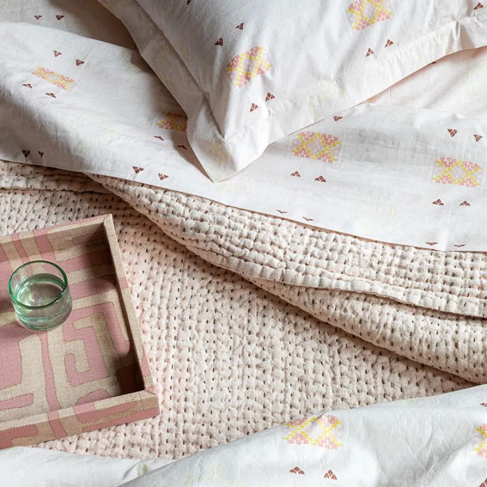 Blush Cactus Silk Pillowcases and Shams