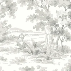 Boråstapeter Countryside Morning Wallpaper in Grey