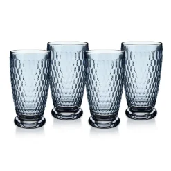 Boston Colored Highball / Tumbler in Blue, Set of 4