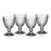 Boston Red Wine in Clear, Set of 4