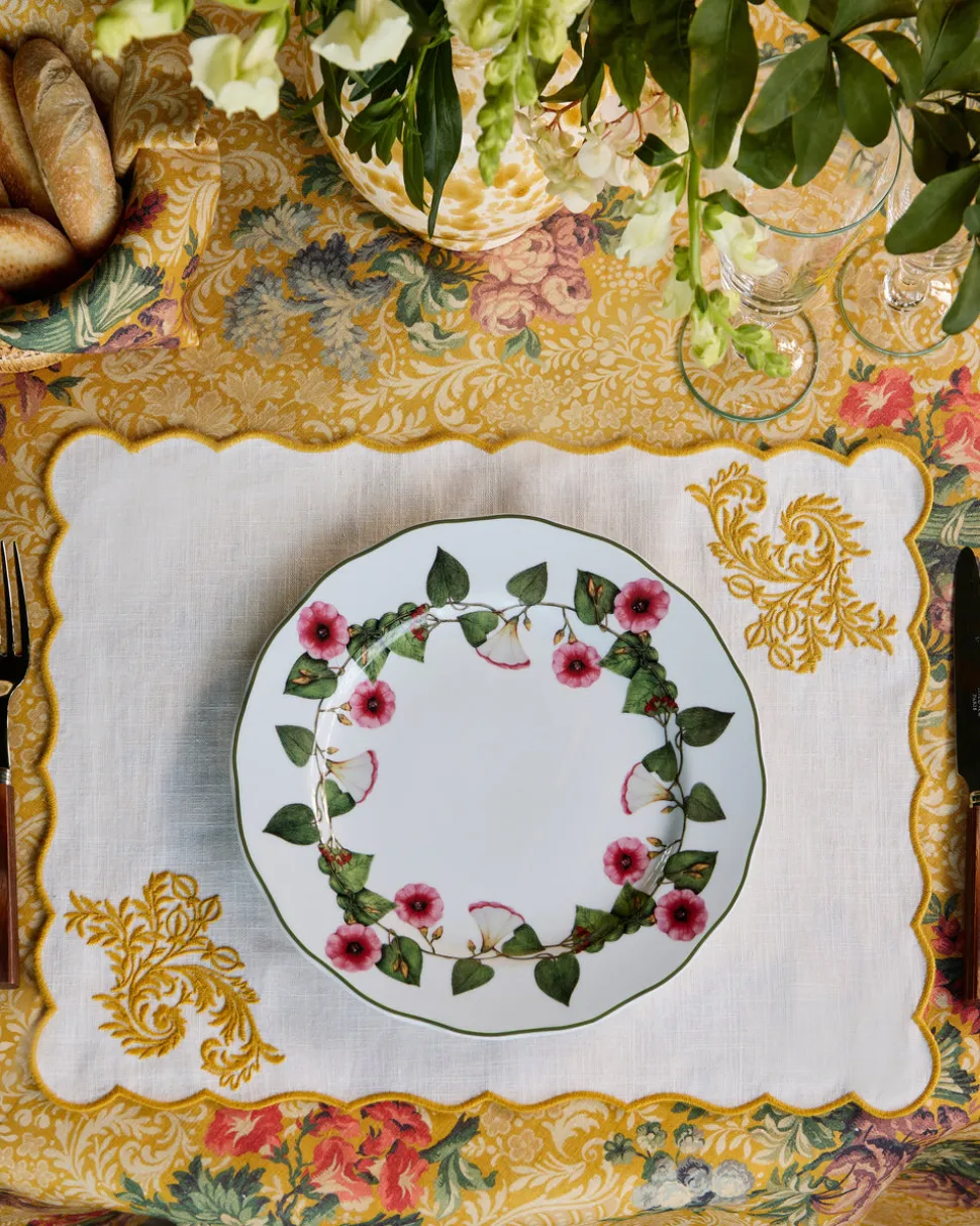 Botanica Embroidered Placemat in Yellow