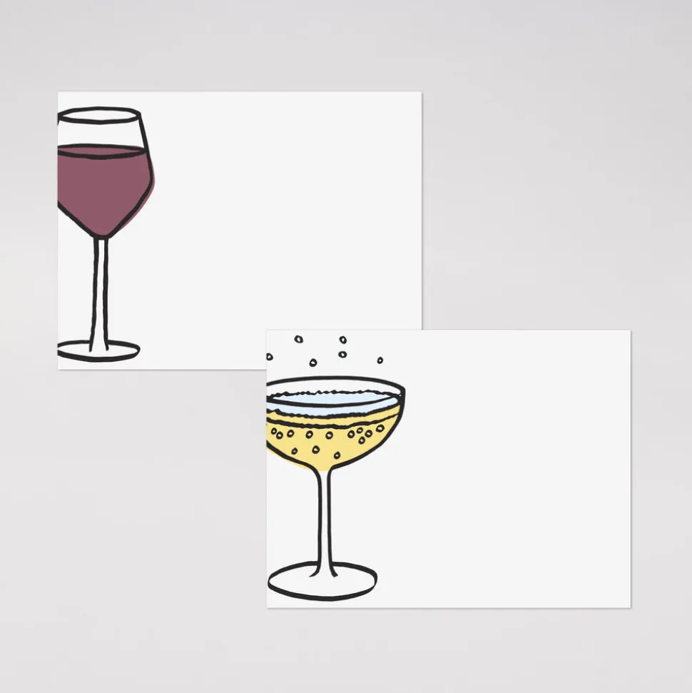 Bottoms Up Place Cards, Set of 24