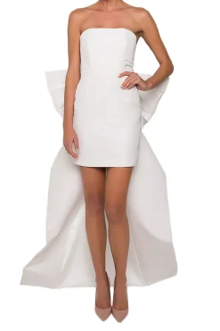 Bow Butterfly Dress in White