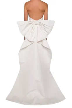 Bow Butterfly Gown in White