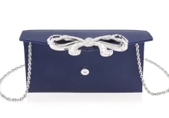 Bow Envelope Clutch in Satin