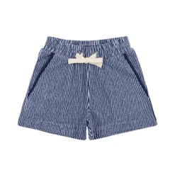 Boy’s Navy Stripe French Terry Short
