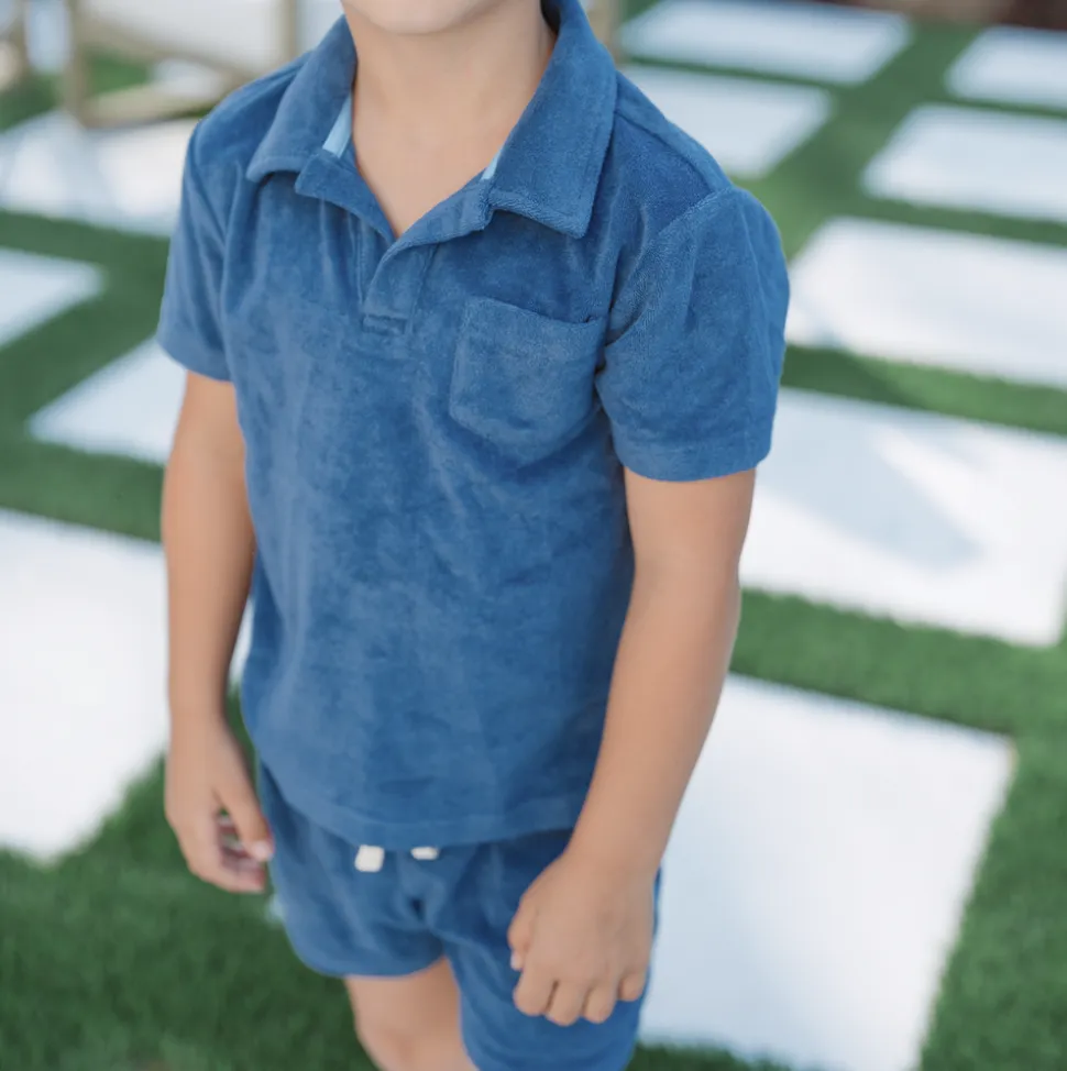 Boy’s Newport Navy French Terry Polo