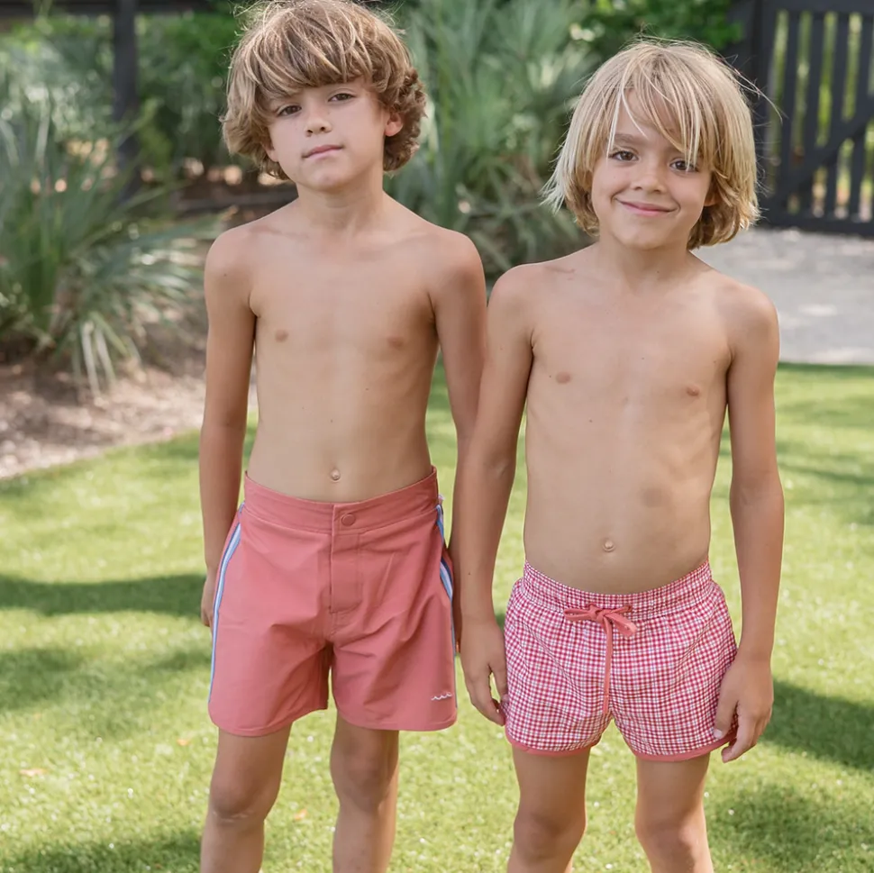 Boy’s Poppy Gingham Boardie