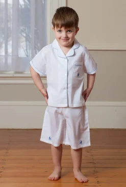Boys Ship Shape Short Set with Sailboat