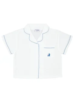 Boys Ship Shape Short Set with Sailboat