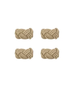 Braided Rope Napkin Rings, Set of 4