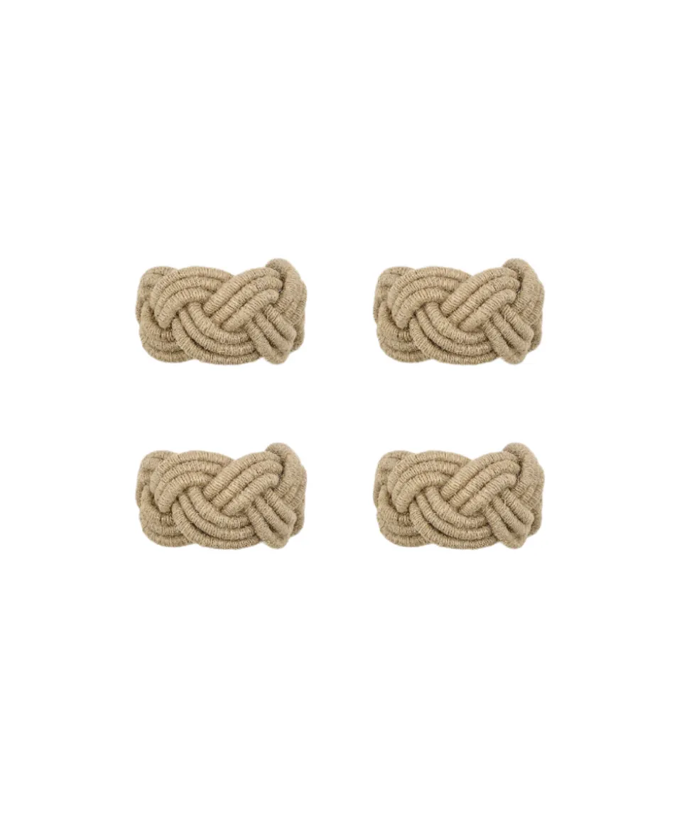 Braided Rope Napkin Rings, Set of 4
