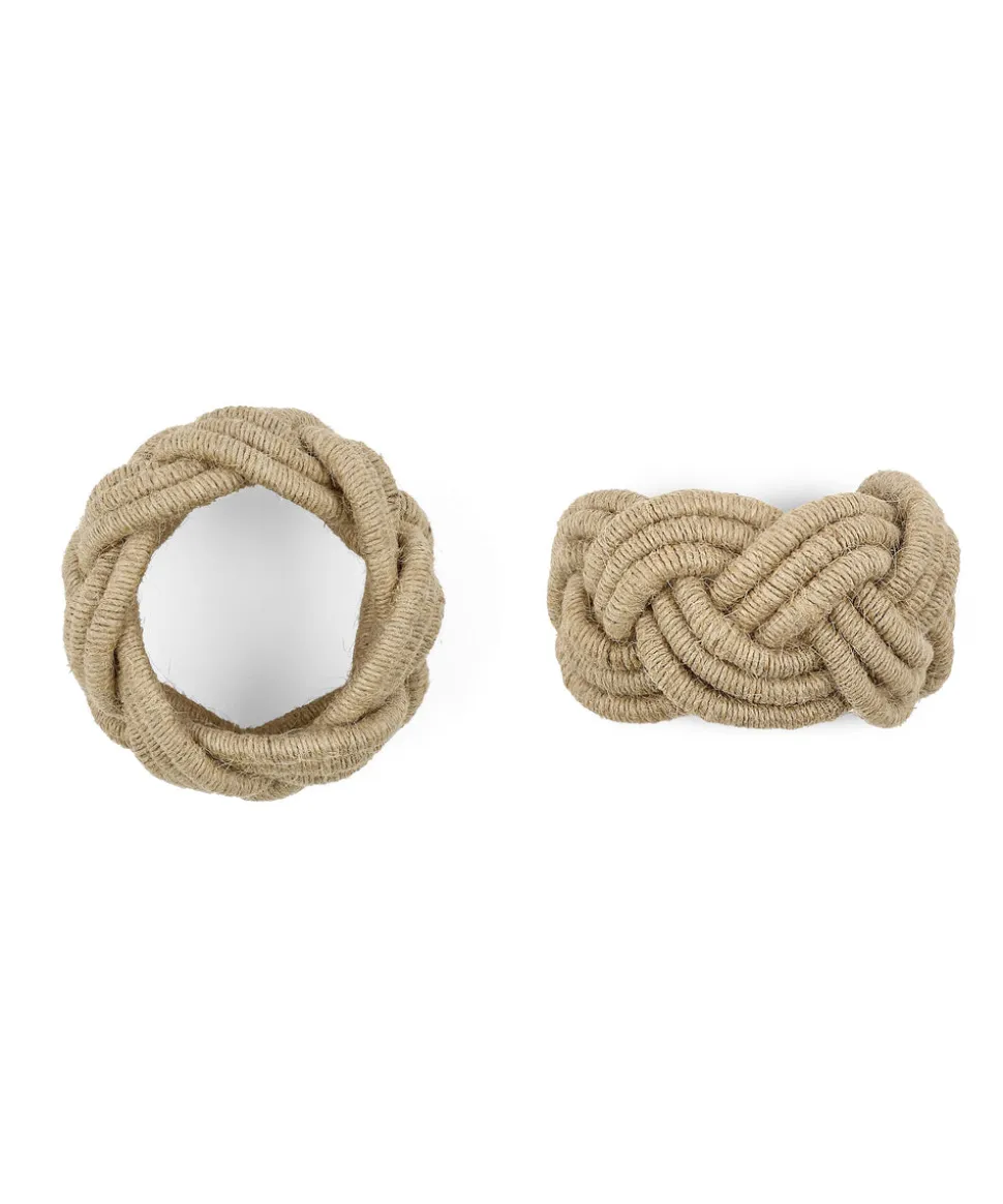 Braided Rope Napkin Rings, Set of 4
