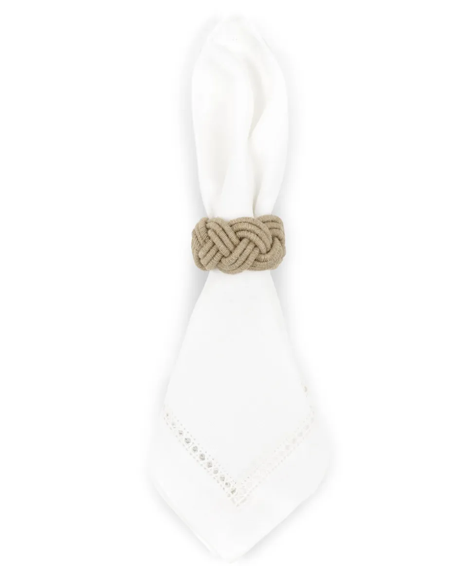 Braided Rope Napkin Rings, Set of 4