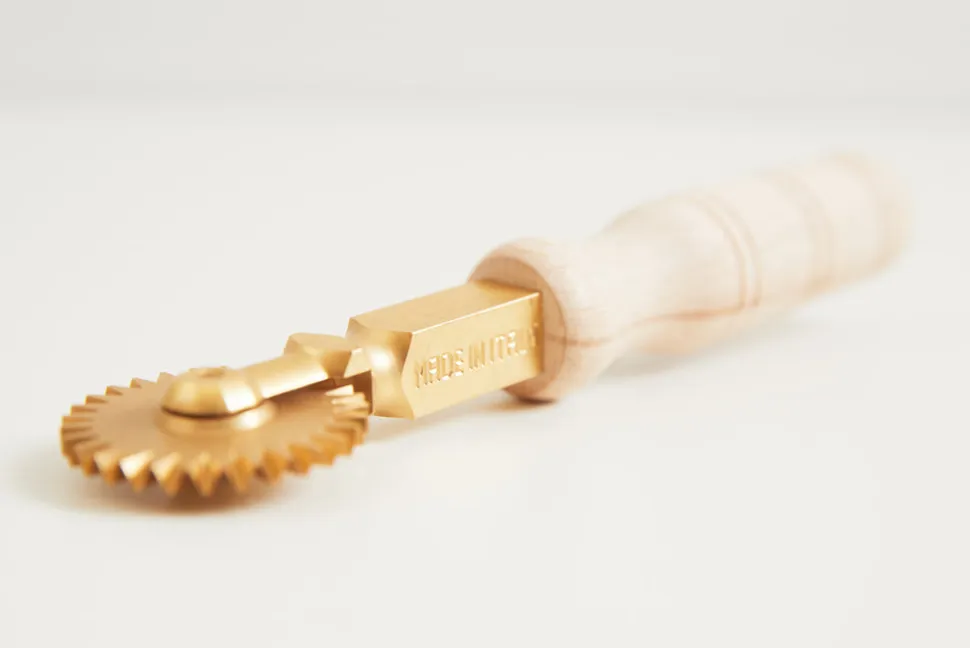 Brass Fluted Pasta & Pastry Wheel