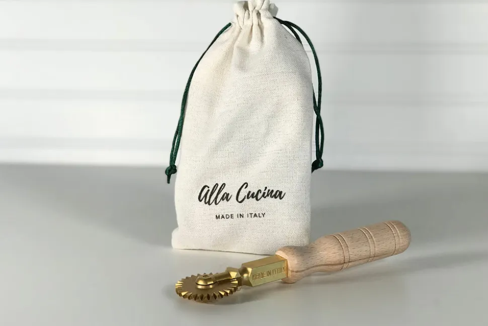 Brass Fluted Pasta & Pastry Wheel