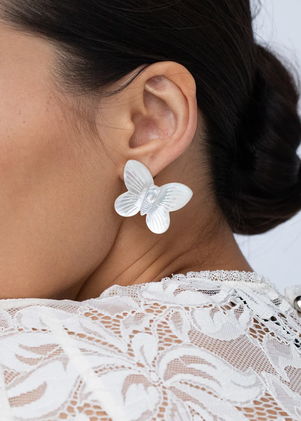 Bree Earrings in Mother of Pearl