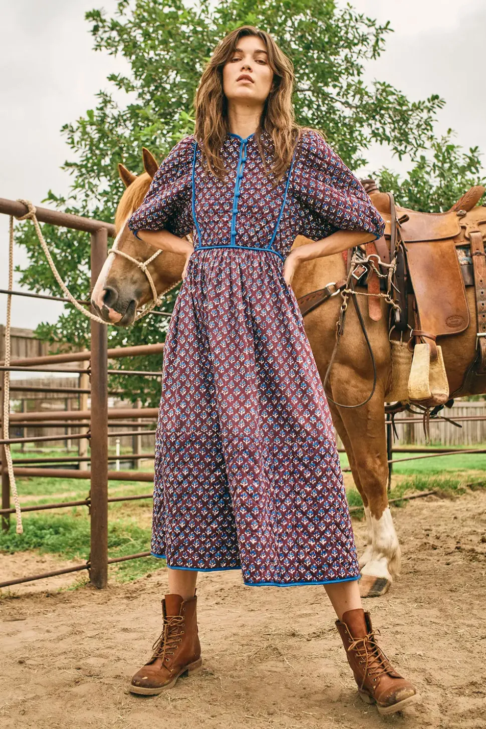 Brenner Dress in Autumn Fleur Fig