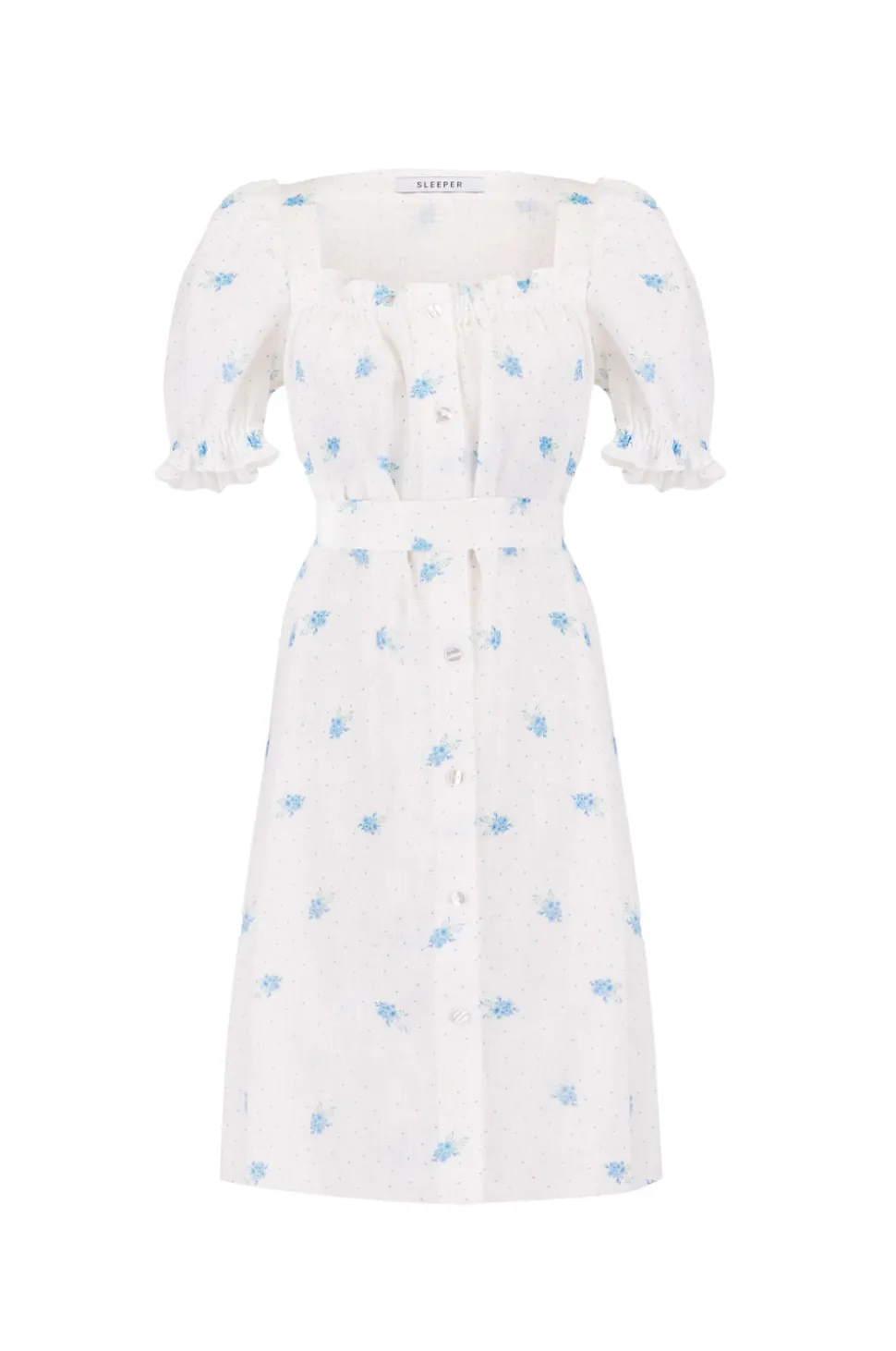 Brigitte Mini Dress in Linum