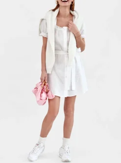 Brigitte Mini Dress in White