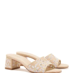 Brigitte Mule In Beige Raffia