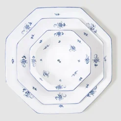 Brindille Large Dinner Plate, Bleu Moustiers