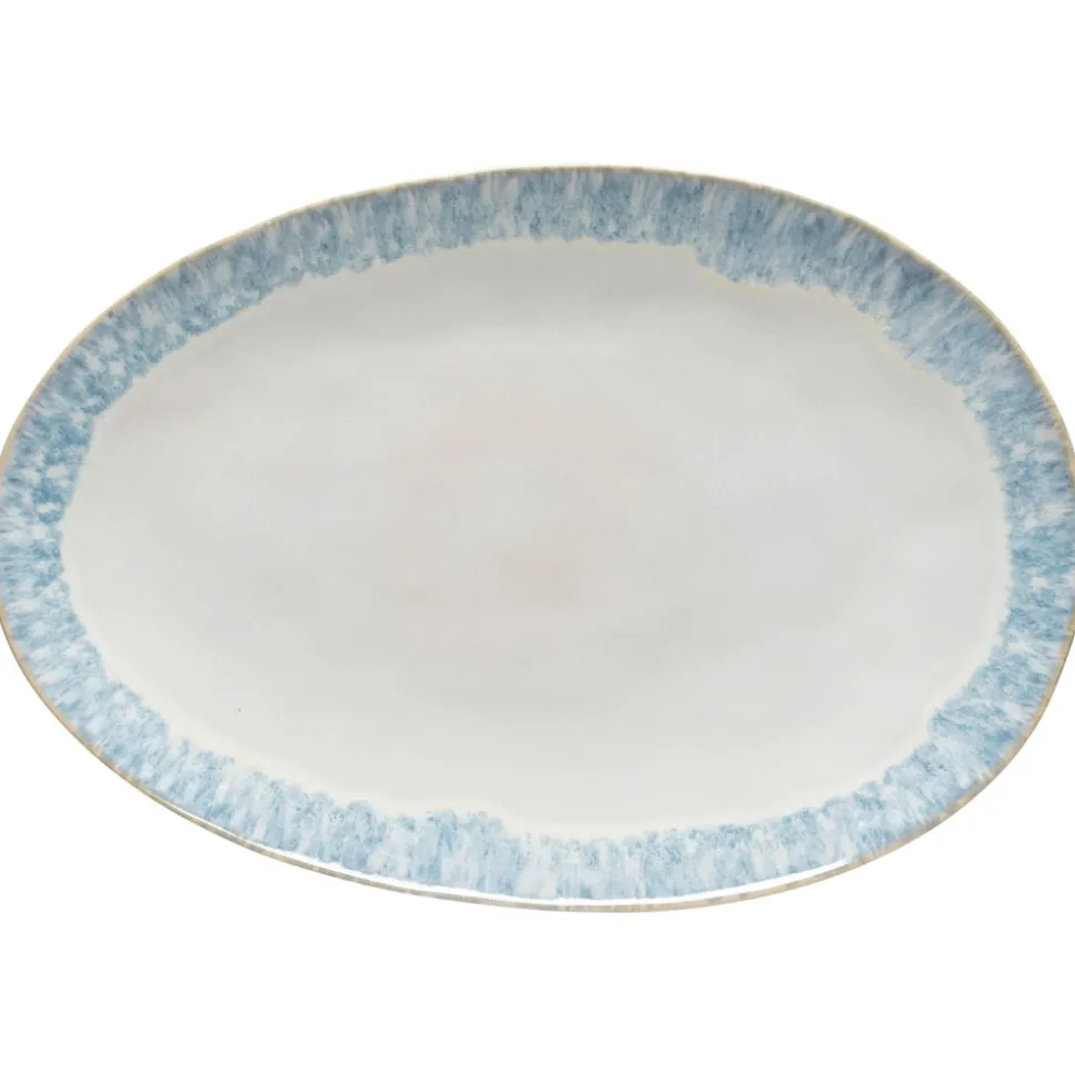 Brisa Collection Oval Platter 16" in Ria Blue