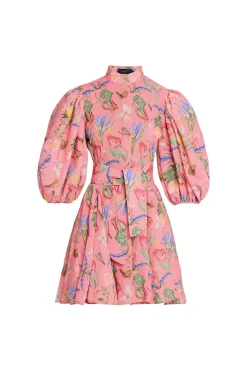 Bromelia Dress in Tulipan Coral Print