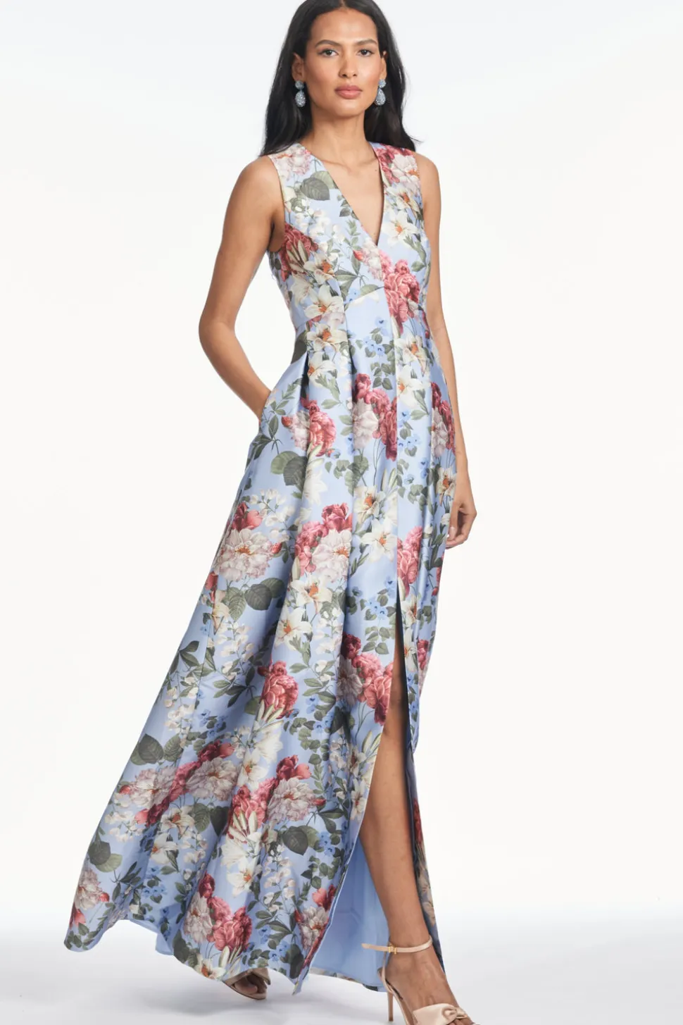 Brooke Gown in Powder Blue Bouquet