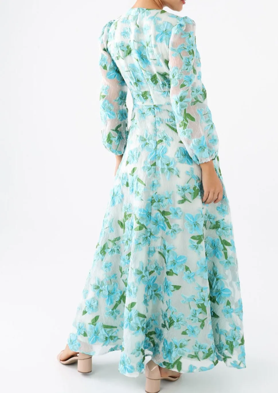Brooke Gown in Tropical Organza