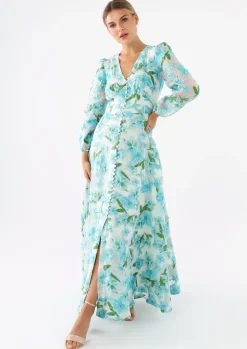 Brooke Gown in Tropical Organza