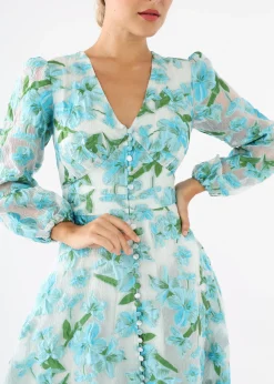 Brooke Gown in Tropical Organza