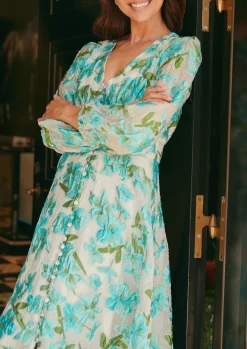 Brooke Gown in Tropical Organza