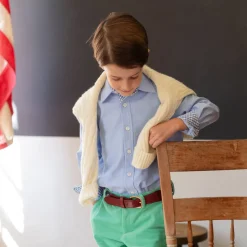 Brooks Button Down in Andover Blue with Chatham Check